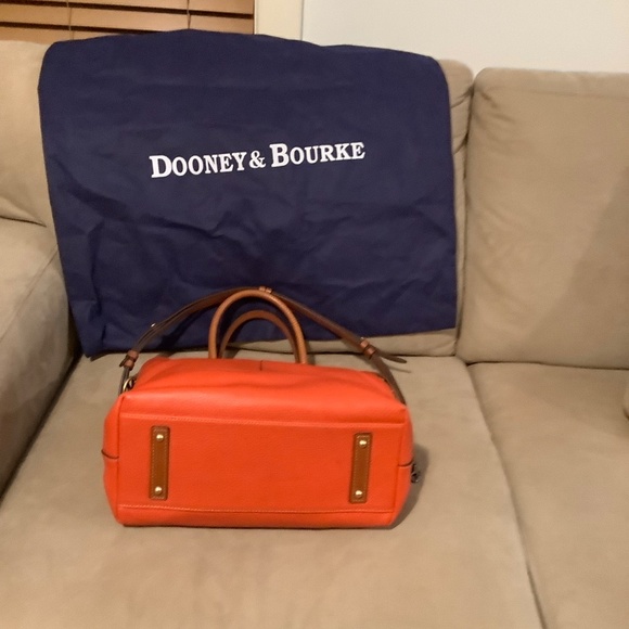Dooney and Burke Chelsea Shopper Satchel, Wallet, Coin Purse in Geranium Orange - Picture 2 of 5